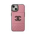 Chanel CC Luxury Leather iPhone Case with Diamond