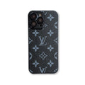 Louis Vuitton Inspired Luxury Leather Monogram iPhone Case with Lens Protection