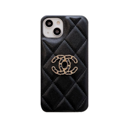 Chanel CC Classic Leather iPhone Case – Black