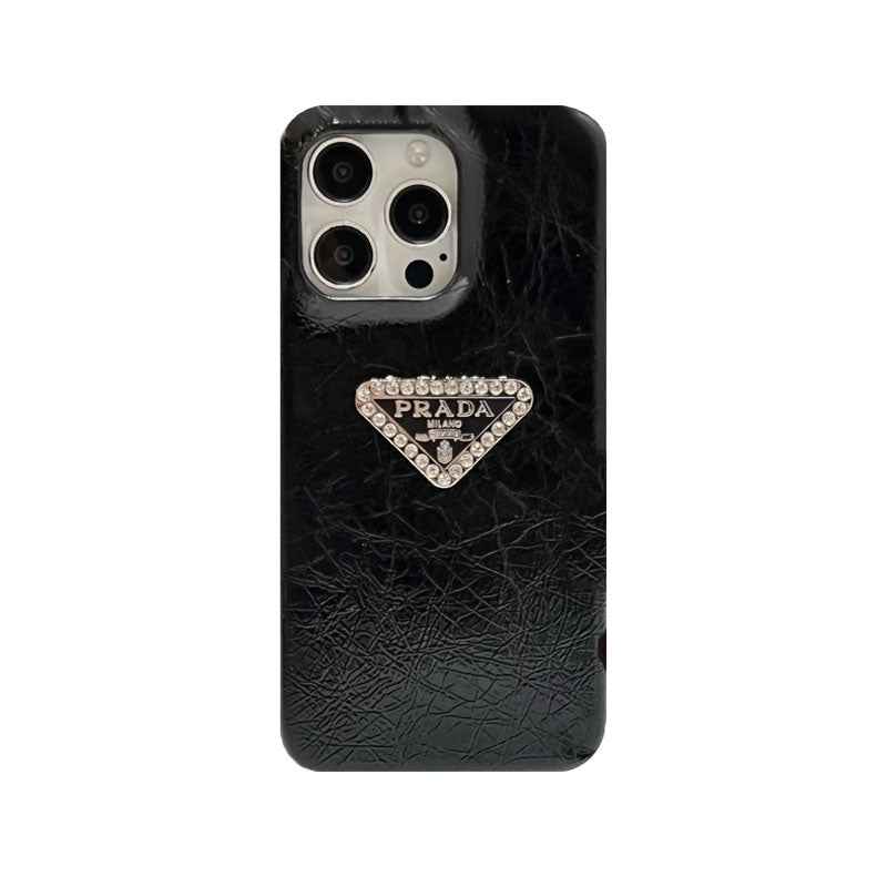 Prada Leather iPhone Case Black | Premium Luxury Protection
