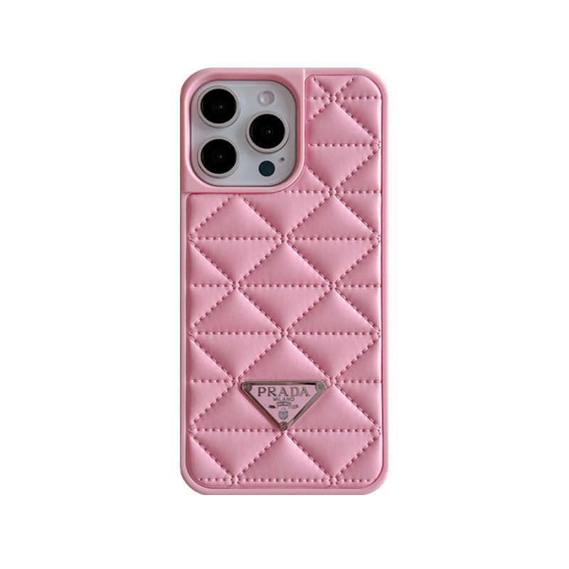 Prada Classic Pink Leather iPhone Case | Original Collection