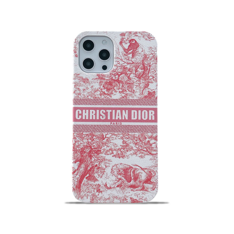 Serenityll™ Pink CD iPhone Case – Dior-Inspired Luxury Design