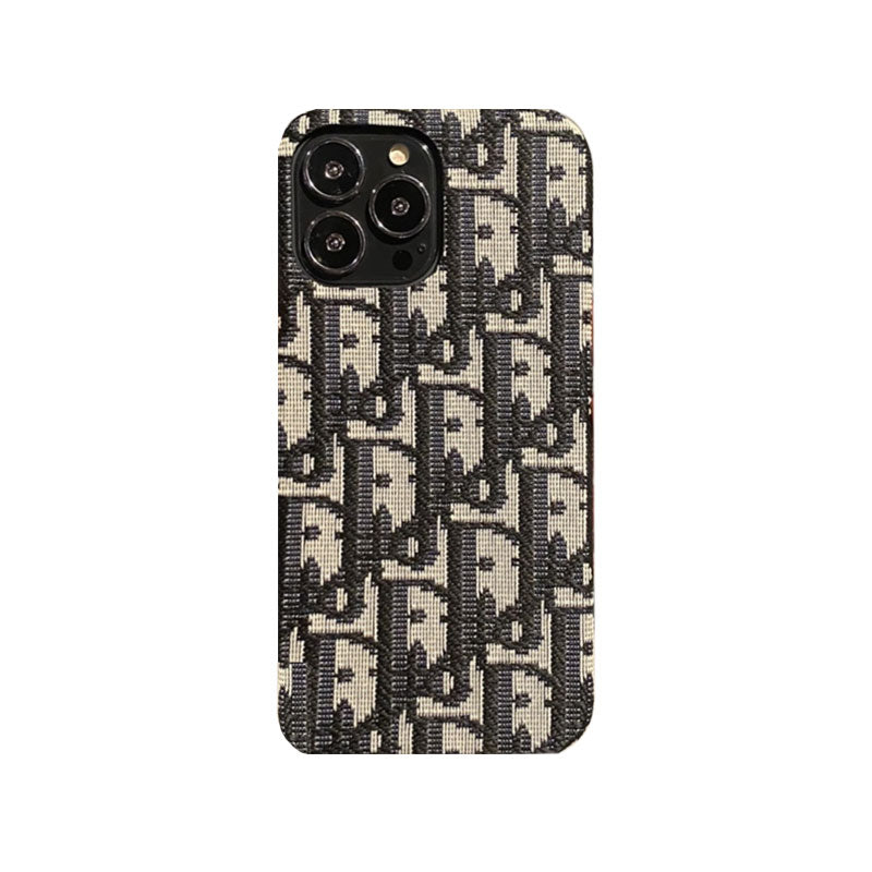 Dior CD iPhone Case – Classic Fabric Black