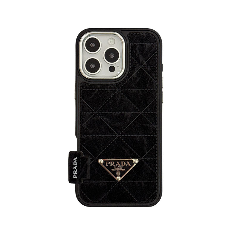 Prada Leather iPhone Case | Timeless Black Luxury Protection