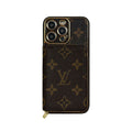 LV Monogram iPhone Case with Wallet | Brown Big Print Luxury Edition