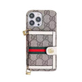 GG Luxury iPhone Case with Wallet & Crossbody Strap