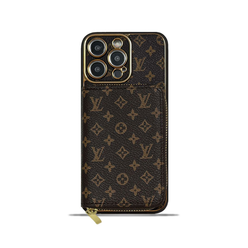Louis Vuitton Monogram iPhone Case with Wallet | Brown Small Print
