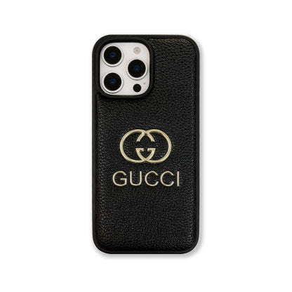 Gucci-Inspired Premium Leather iPhone Case