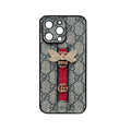 Classic Leather GG Bees iPhone Case with Strap