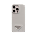Prada Leather iPhone Case White | Premium Luxury Protection