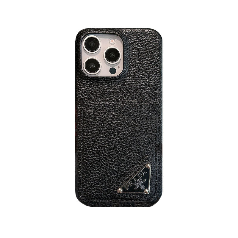 Prada iPhone Case with Card Holder | Luxury Phone Protection