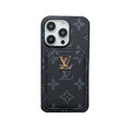 Classic Monogram iPhone Case with Card Holder | Black
