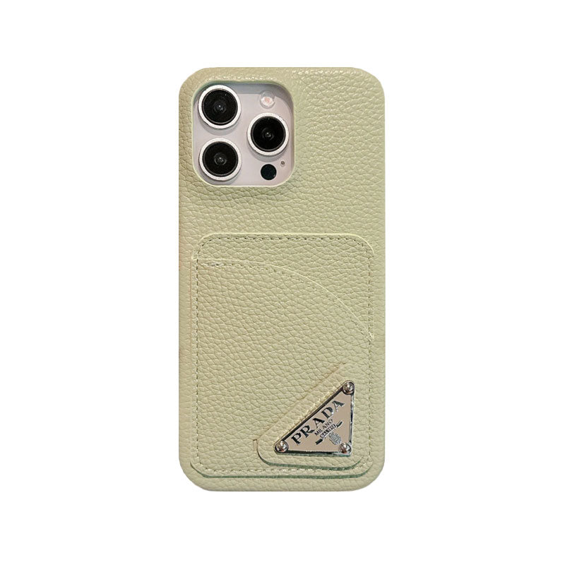 Prada Luxury iPhone Case with Card Holder | Premium Edition