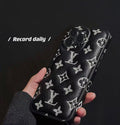 LV-Inspired Monogram iPhone Case – Black