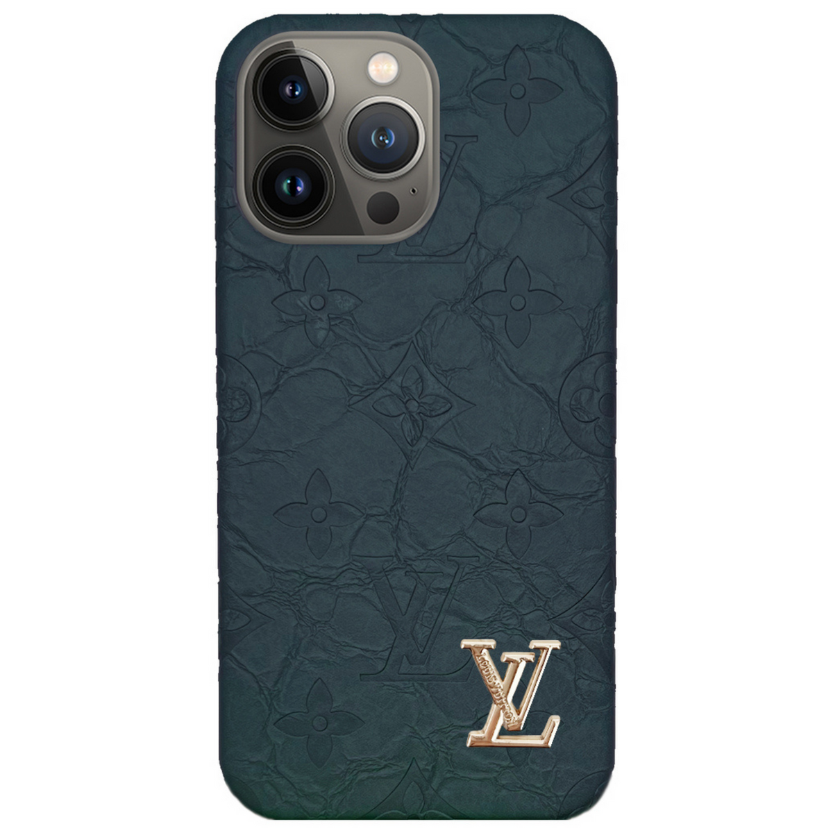 LV Luxury Hammered Effect iPhone Case — Shine Finish
