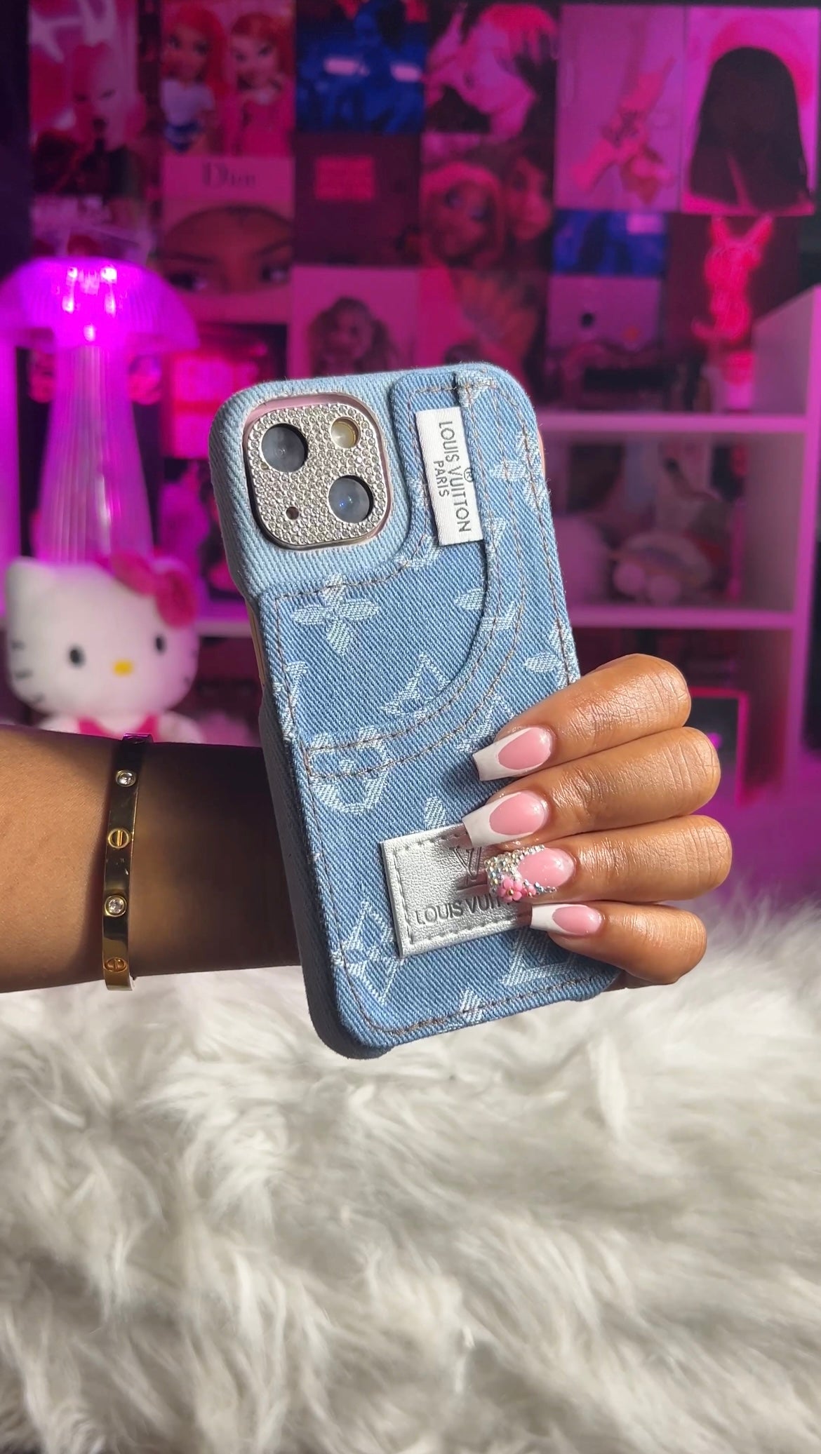 LV Designer Denim iPhone Case