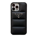 Prada Black Quilted Down Jacket iPhone Case | Luxury Puffer Style