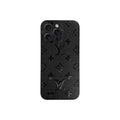 Louis Vuitton-Inspired Black iPhone Case | Custom Side LV Monogram Design