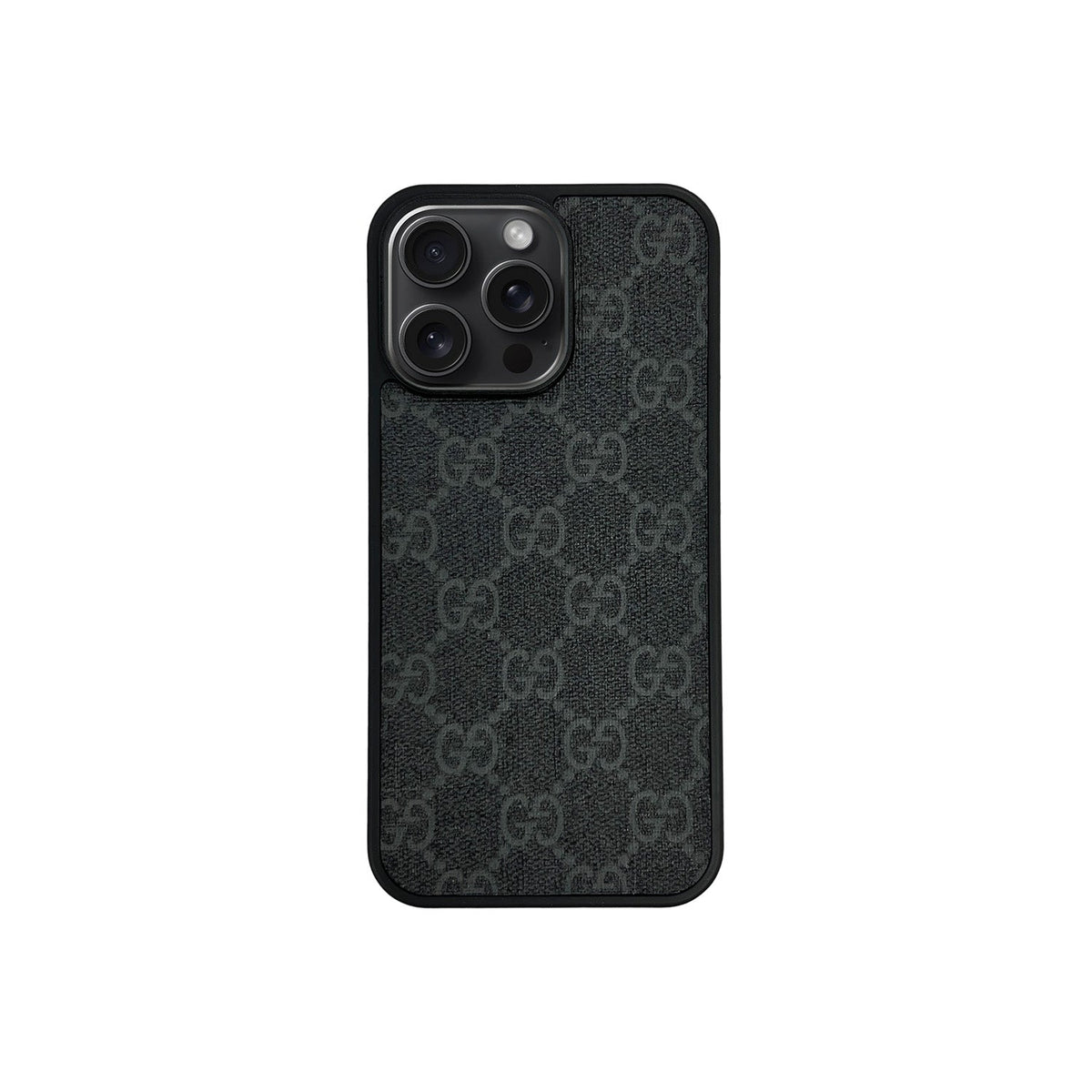 GG Black Monogram Luxury iPhone Case