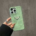 Prada Green Croco Embossed Leather iPhone Case | Exotic Luxury Protection