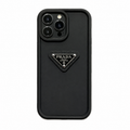 Prada Black iPhone Case | Luxury Designer Phone Case for iPhone 12 13 14 15 Pro Max