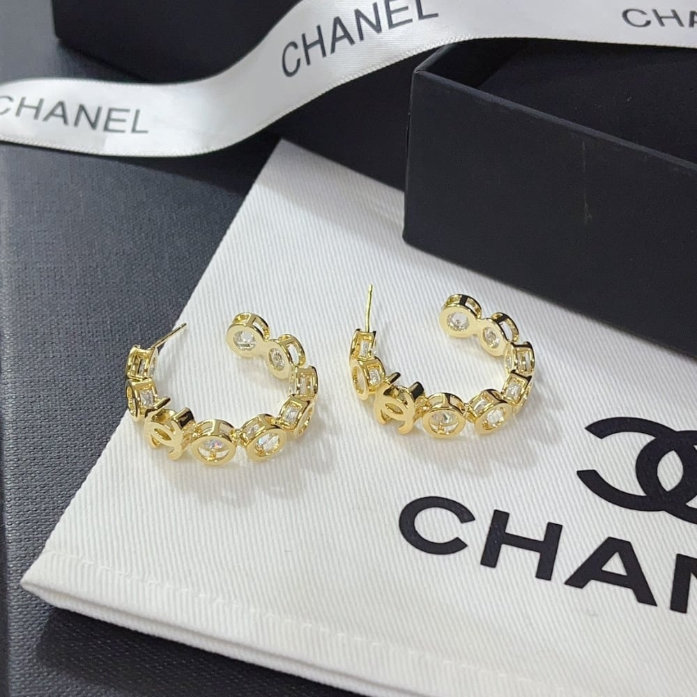 Chanel CC Gold Earrings