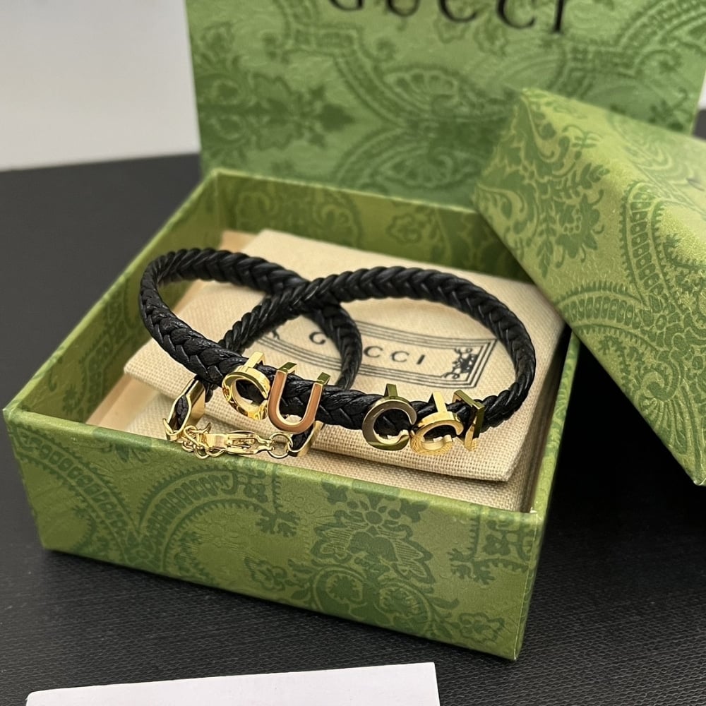 Gucci Leather Necklace Black 684630 IAAA1 8029