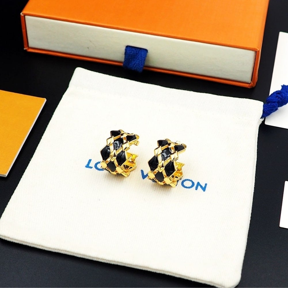 Louis Vuitton LV Malletage Earrings Gold M01685