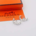 Hermes Chaine D'Ancre Enchainee Ear Climber Earring Silver