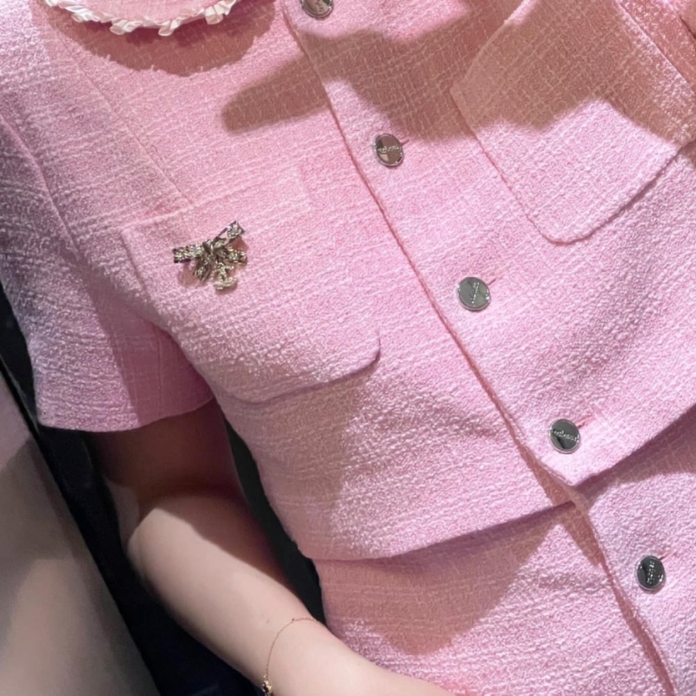 Chanel CC Bowtie Brooch Gold