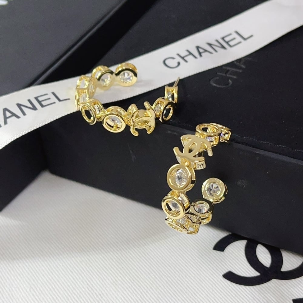 Chanel CC Gold Earrings