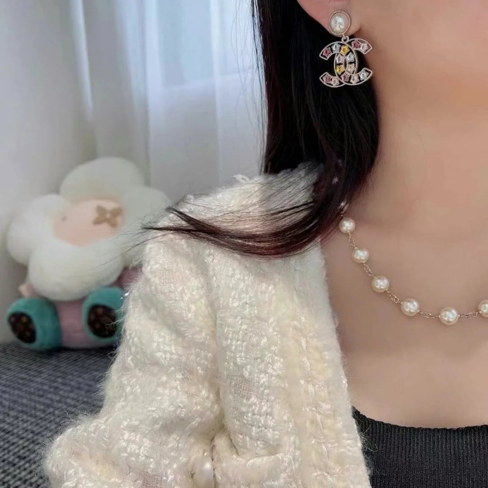 Chanel Colorful Star Earrings