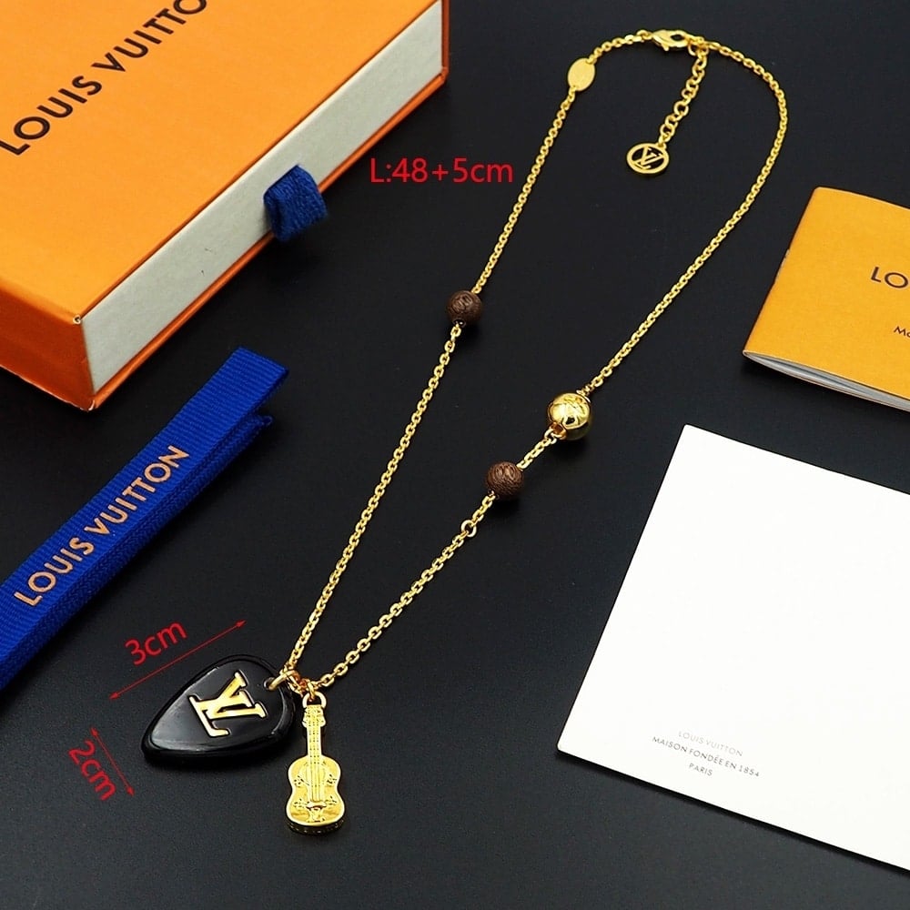 Louis Vuitton LV Picks Necklace Gold M01865