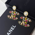 Chanel Colorful Star Earrings