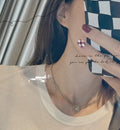 Chanel-Inspired Monogram Coin Pendant Gold Chain Necklace with Silver Resin