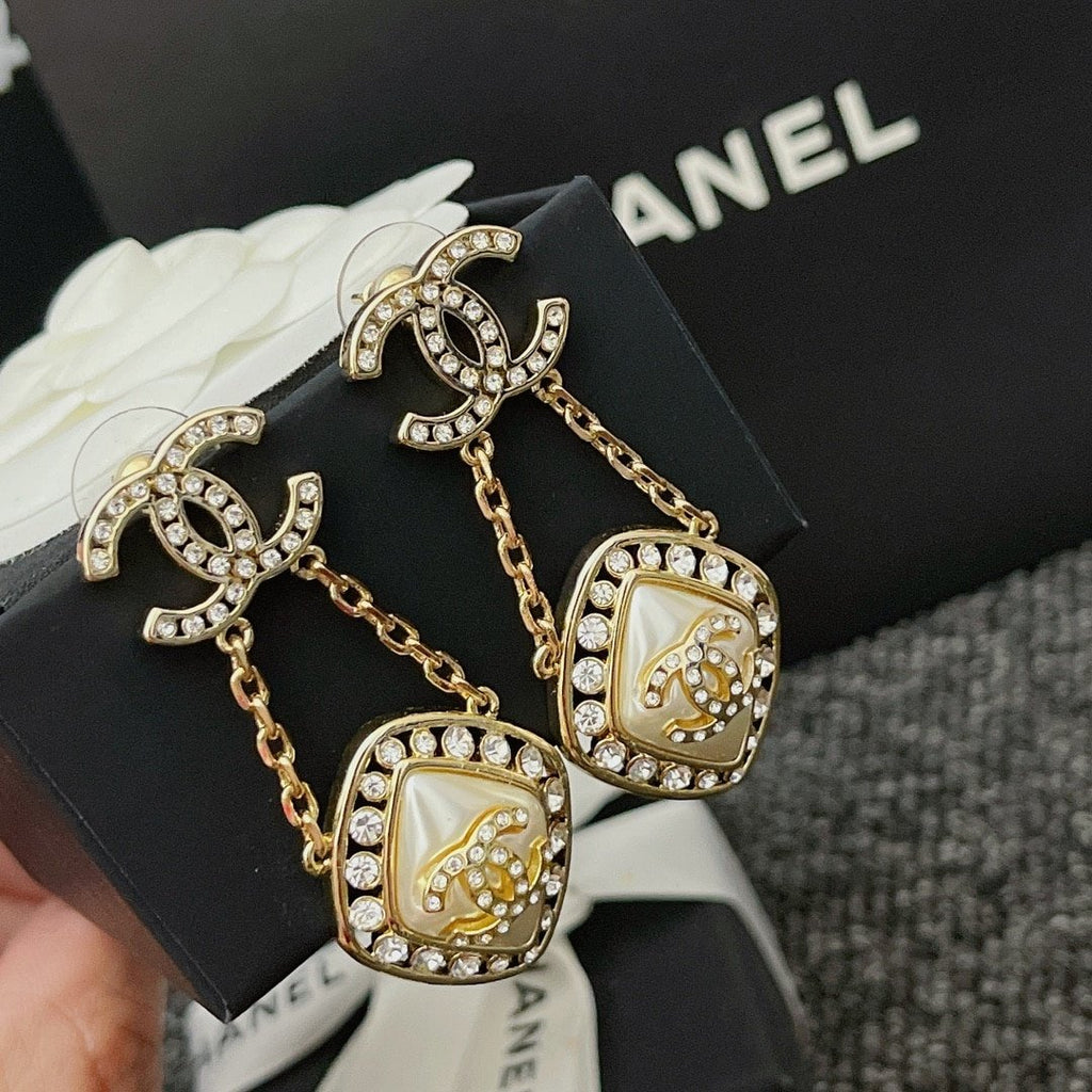 Chanel CC Crystal Earrings II