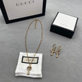 Gucci GG Crystal Key Necklace in Gold