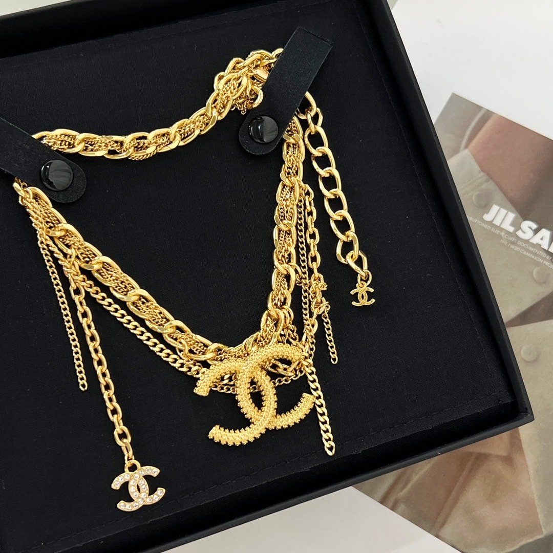 CC Monogram Gold Necklace