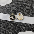 Chanel CC Earrings Black