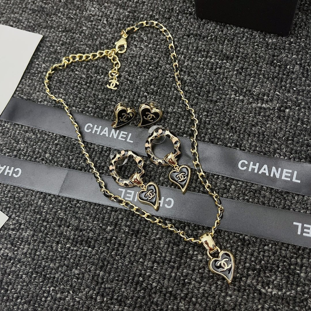 Chanel Classic Love Double C Leopard Round Earrings