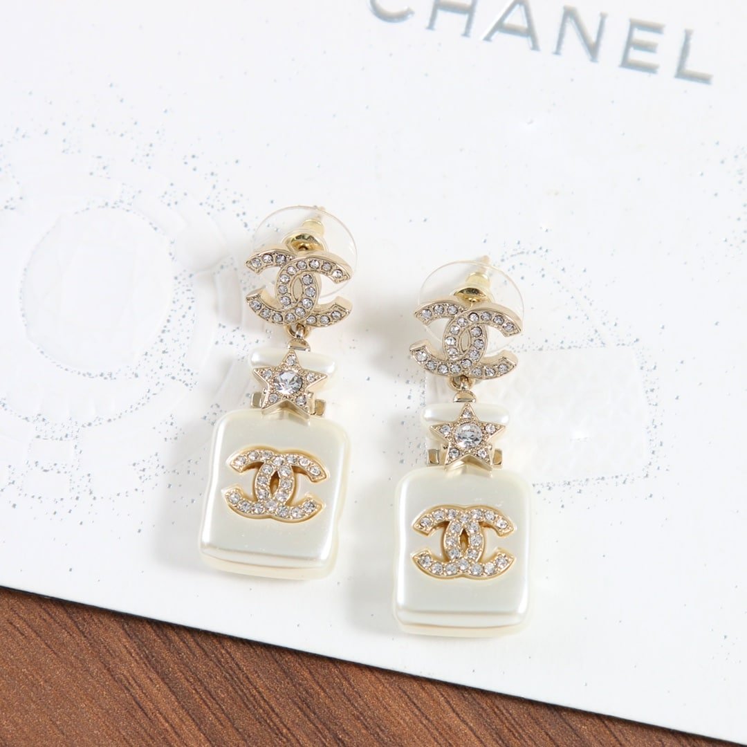 Chanel CC Crystal Earrings