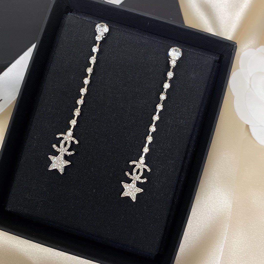 Chanel CC Drop Earrings