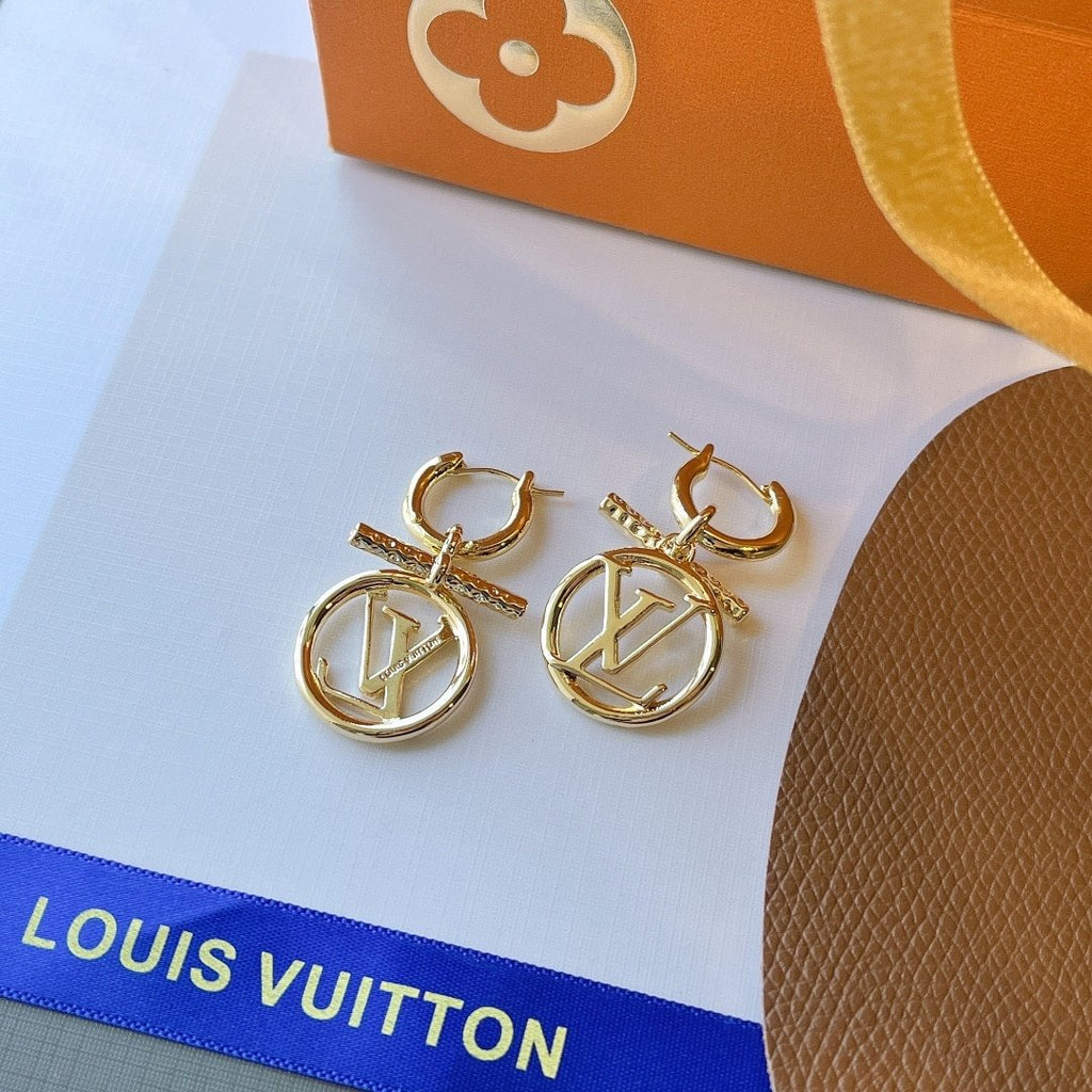 Louis Vuitton LV Baby Louise Earrings Gold M00613
