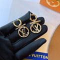 Louis Vuitton LV Baby Louise Earrings Gold M00613