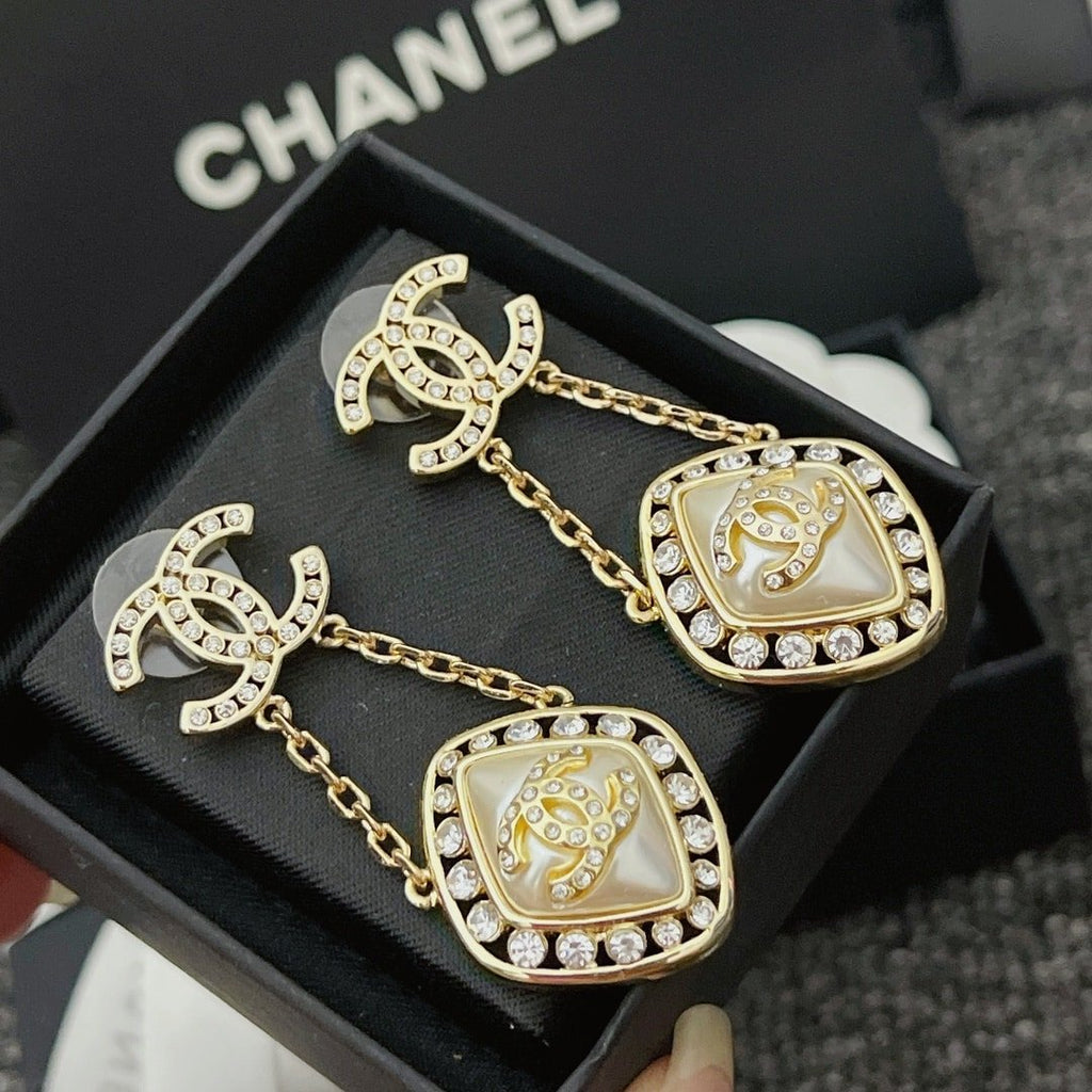 Chanel CC Crystal Earrings II
