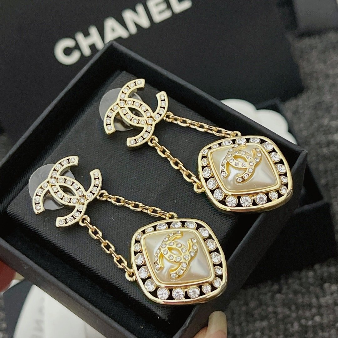 Chanel CC Crystal Earrings II