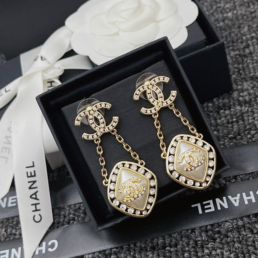 Chanel CC Crystal Earrings II