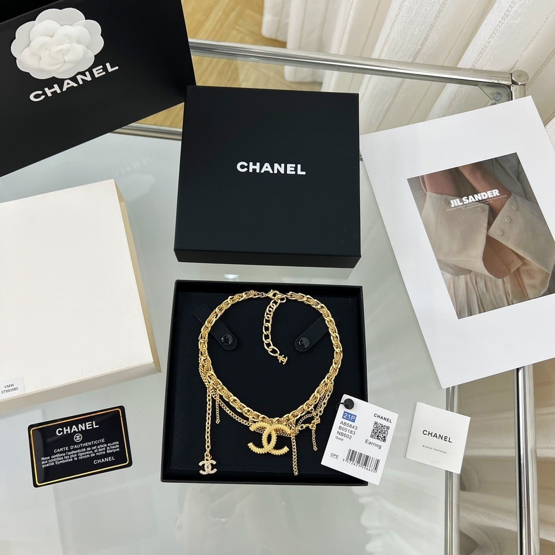 CC Monogram Gold Necklace