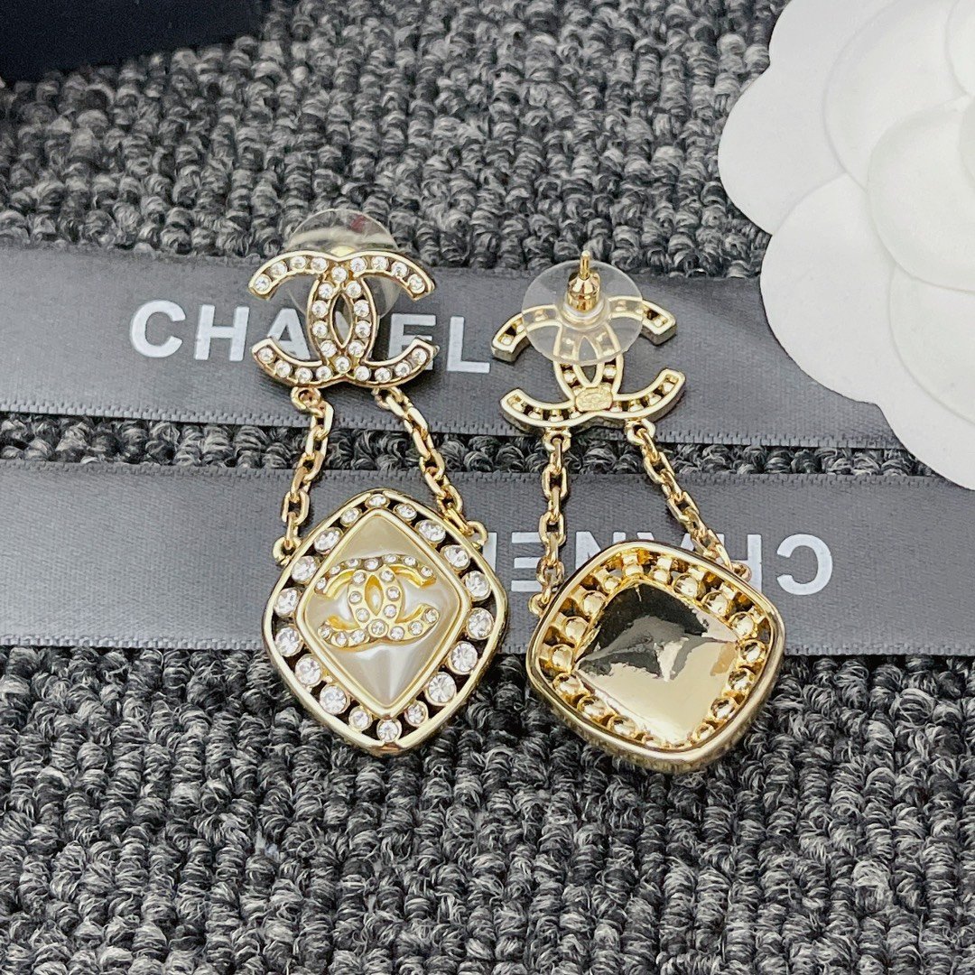 Chanel CC Crystal Earrings II