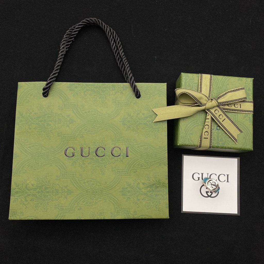 Gucci GG Interlocking Silver Ring YBC645572001